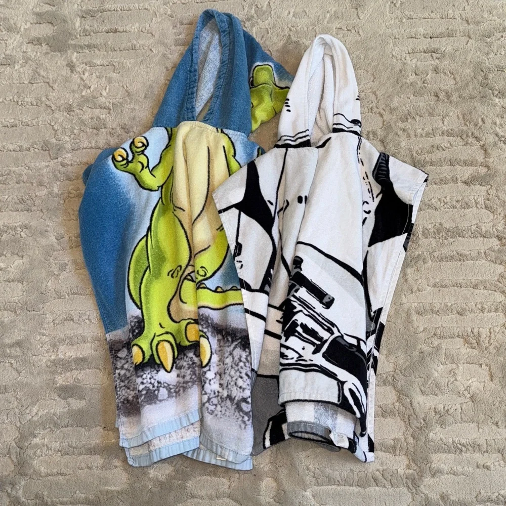 Kids Star Wars & Dinosaur Hooded Towels